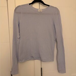 Sunday Best Lavender Mesh Long Sleeve Top